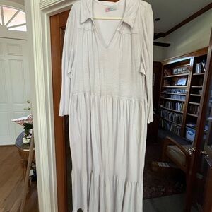 Free people beach cream maxi dress